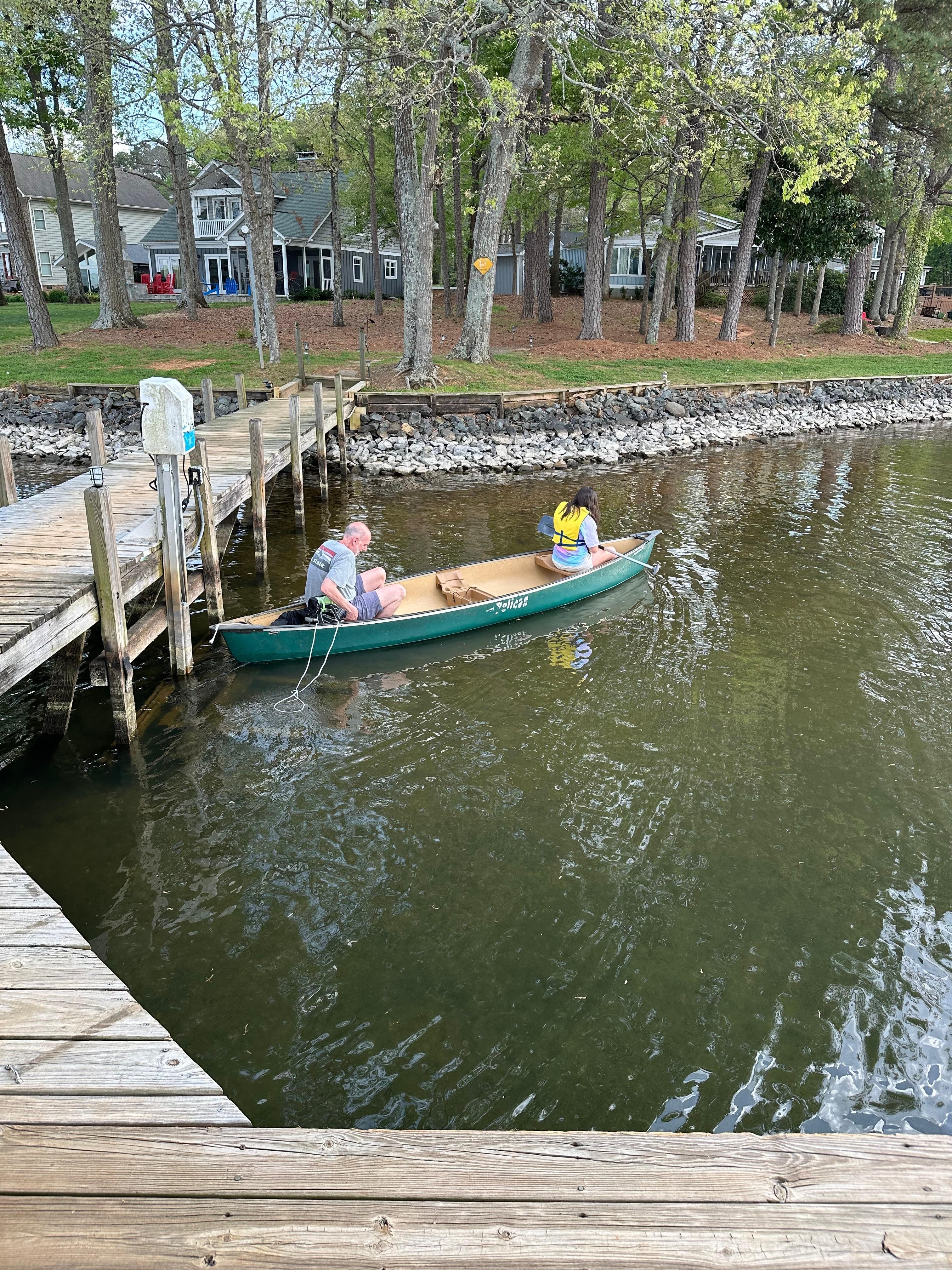 We brought our canoe to enjoy the lake.