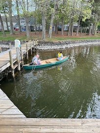 We brought our canoe to enjoy the lake.