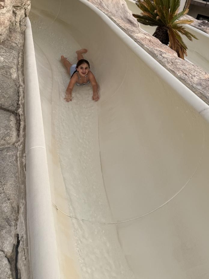 Slides are cool but super gross body dirt marks- it sort of sums the place up.  It was nice but it's dirty now.