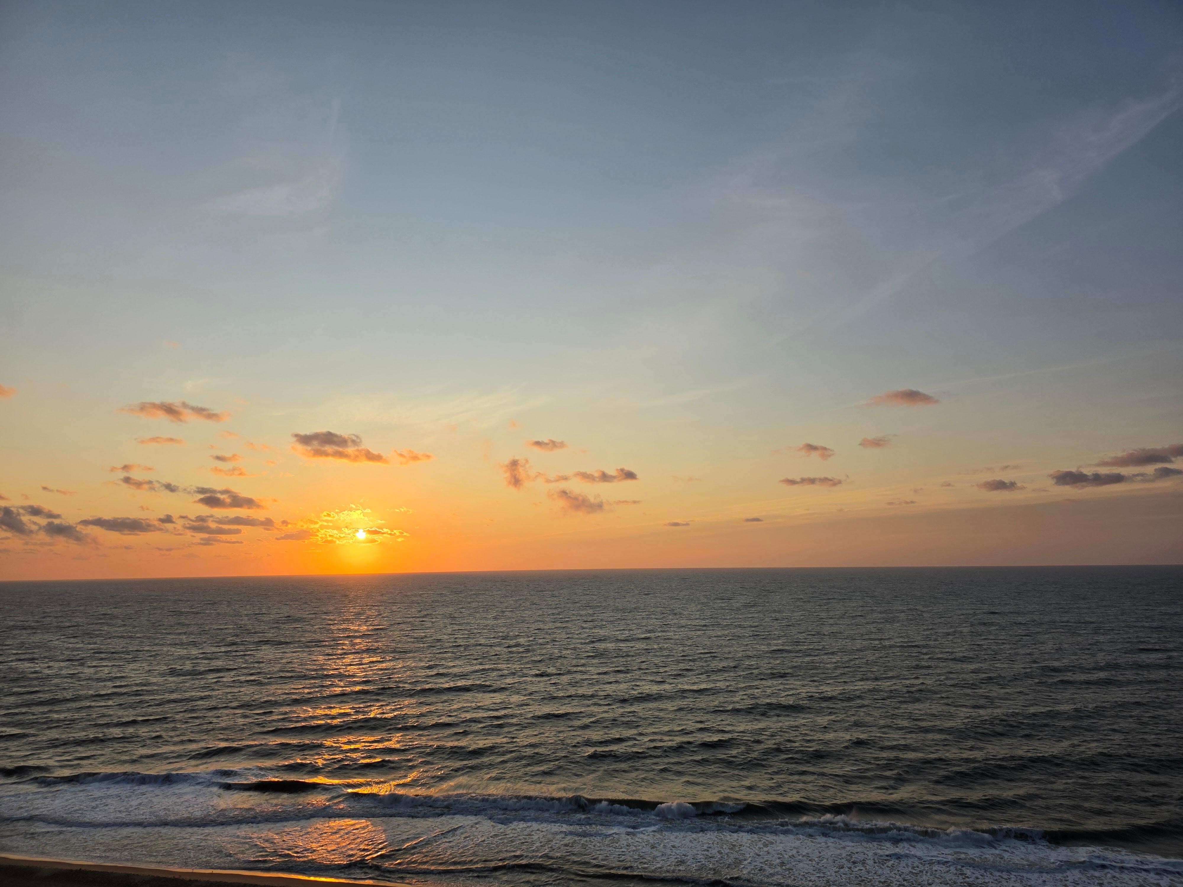 Sunrise over the ocean 