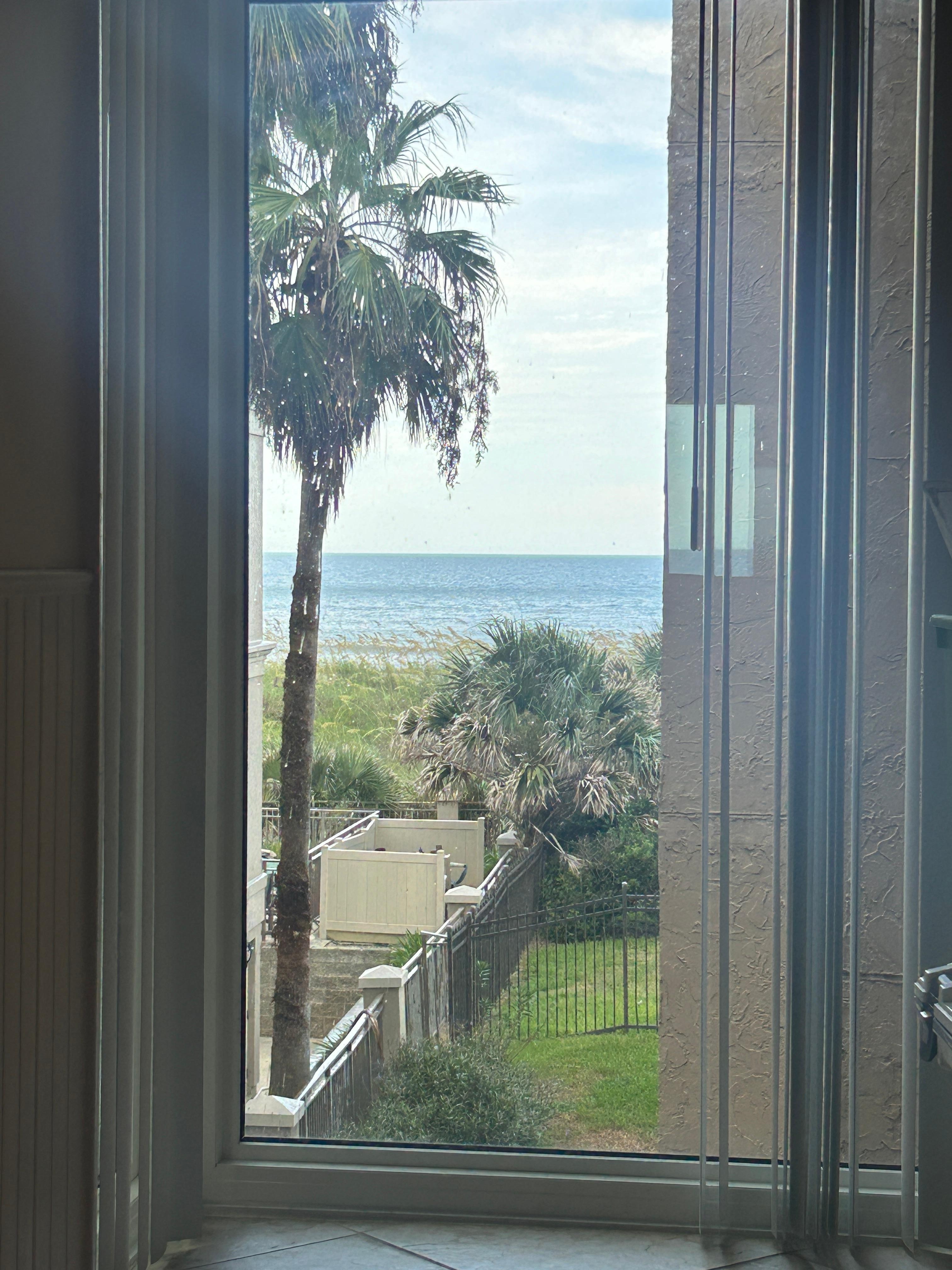 View sitting on the oversized chair