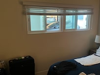 View from the main bedroom. We knew the apartment had no a/c, but needed to keep the windows closed at night because of the noise that started at about 4:45 am.