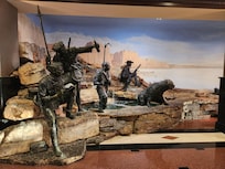 The fountain/sculpture in the main foyer on the first floor.