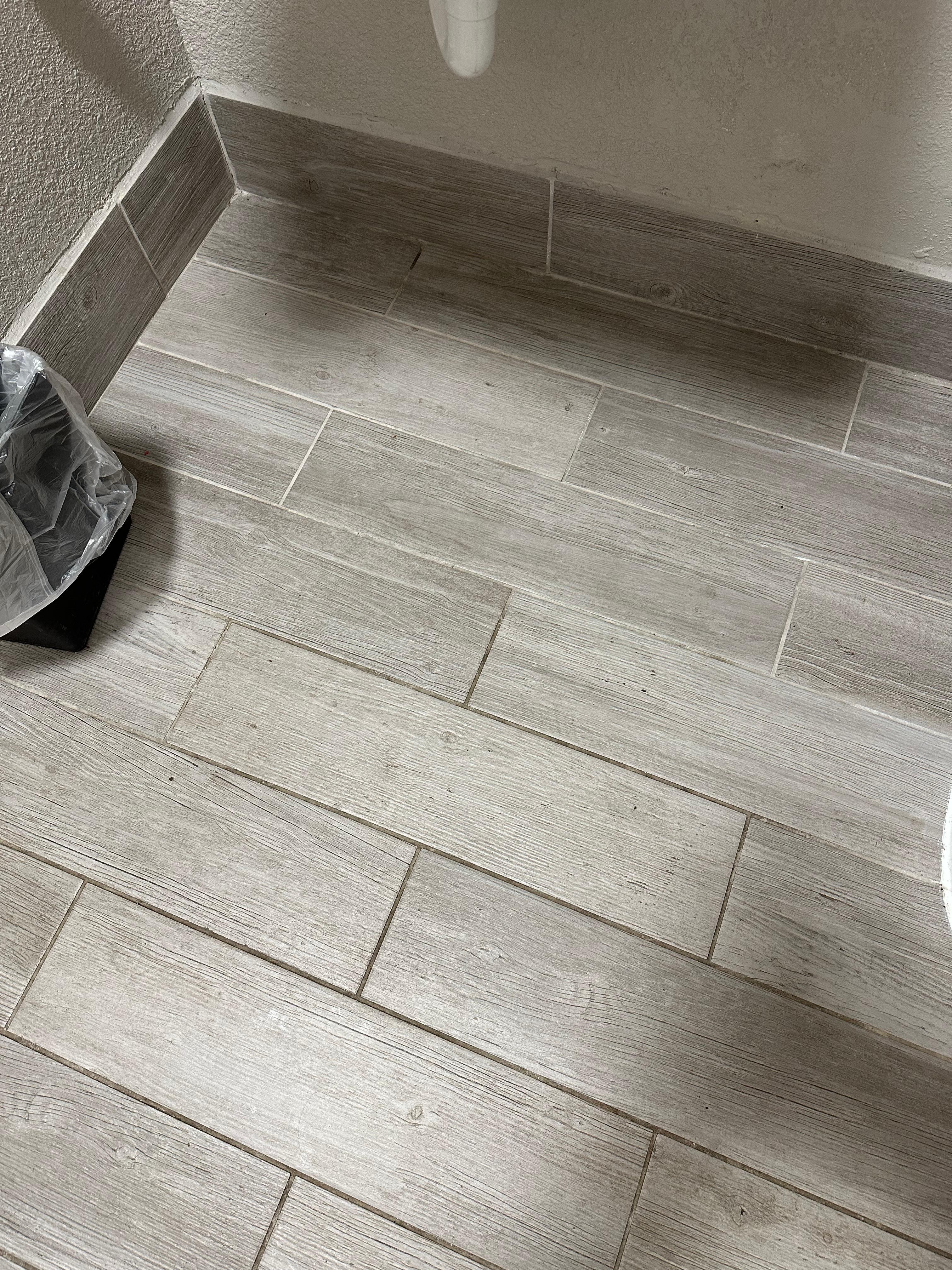 Dirty bathroom floor