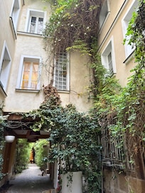 Outside view. The Shinning is on floor 3. There are 2 doors to the apartment. No elevators.