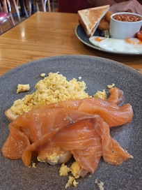 Scrambled eggs with Salmon