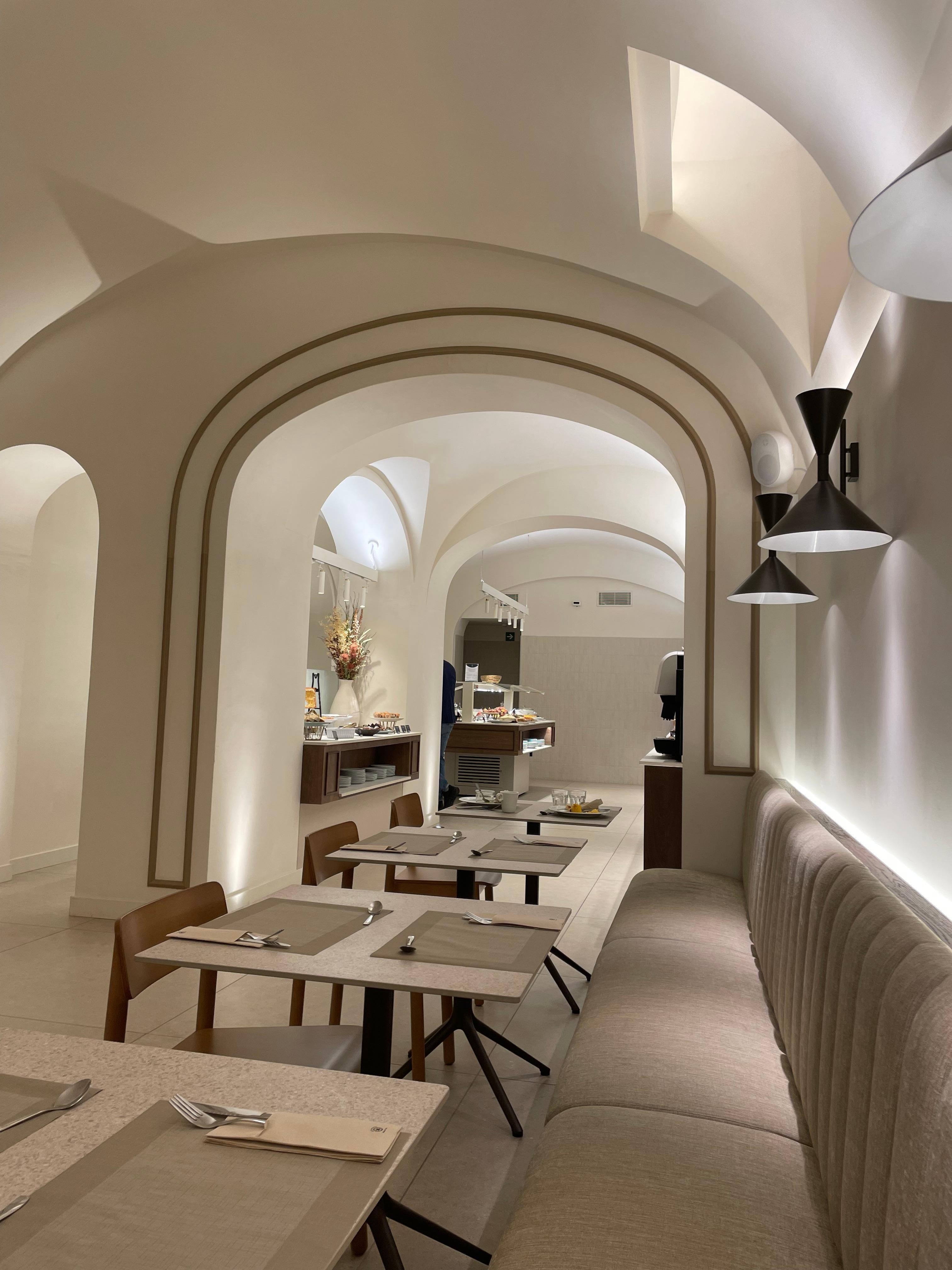 Beautiful buffet breakfast room