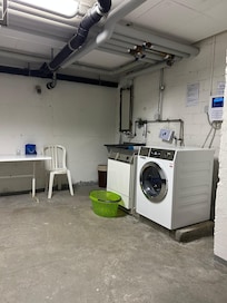 Laundry in basement