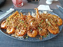 Gamberi grigliati in salsa al tamarindo