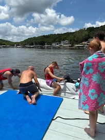 Another boy getting ready to ride.