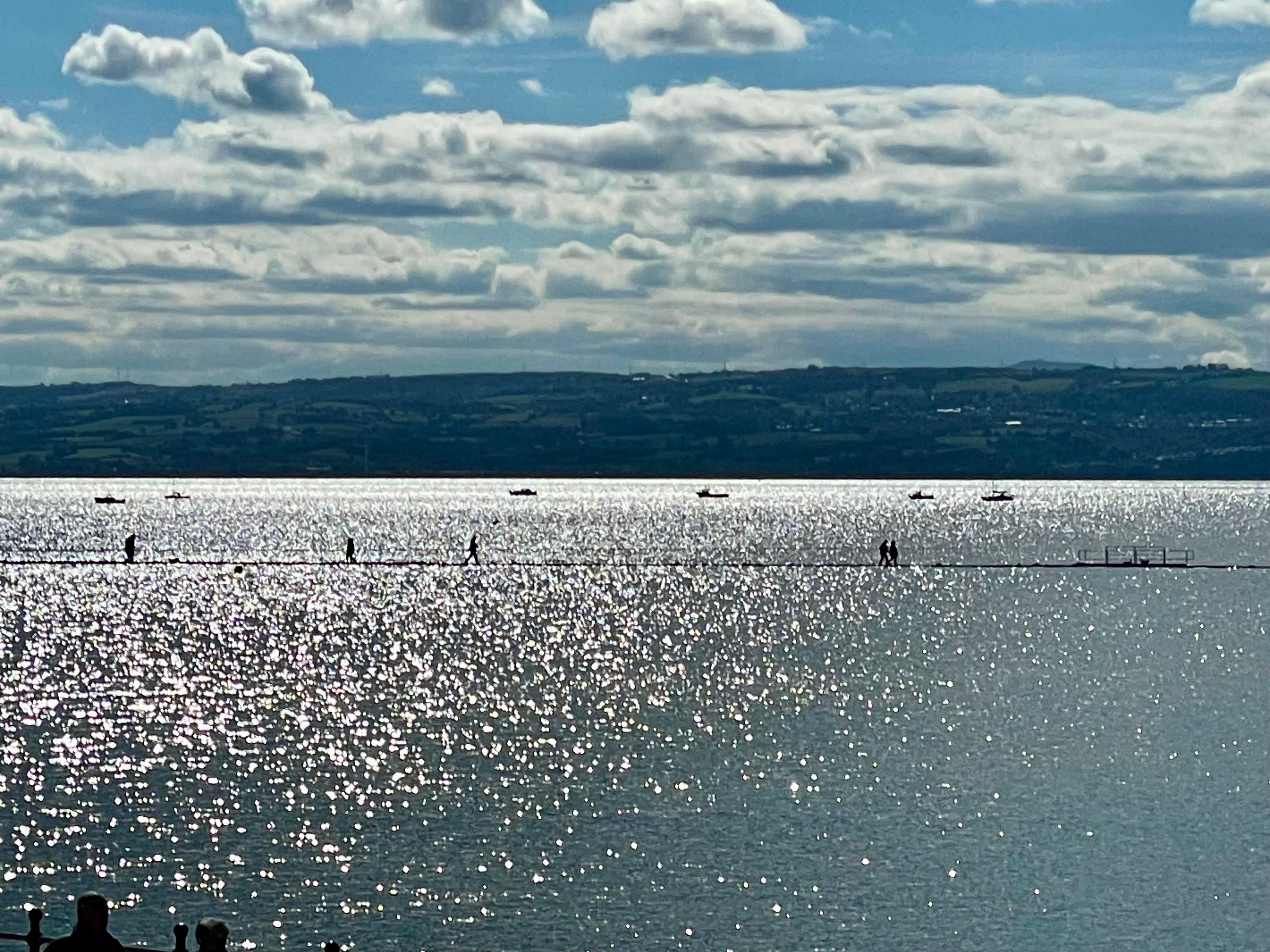 Views across the Marine Lake to Wales