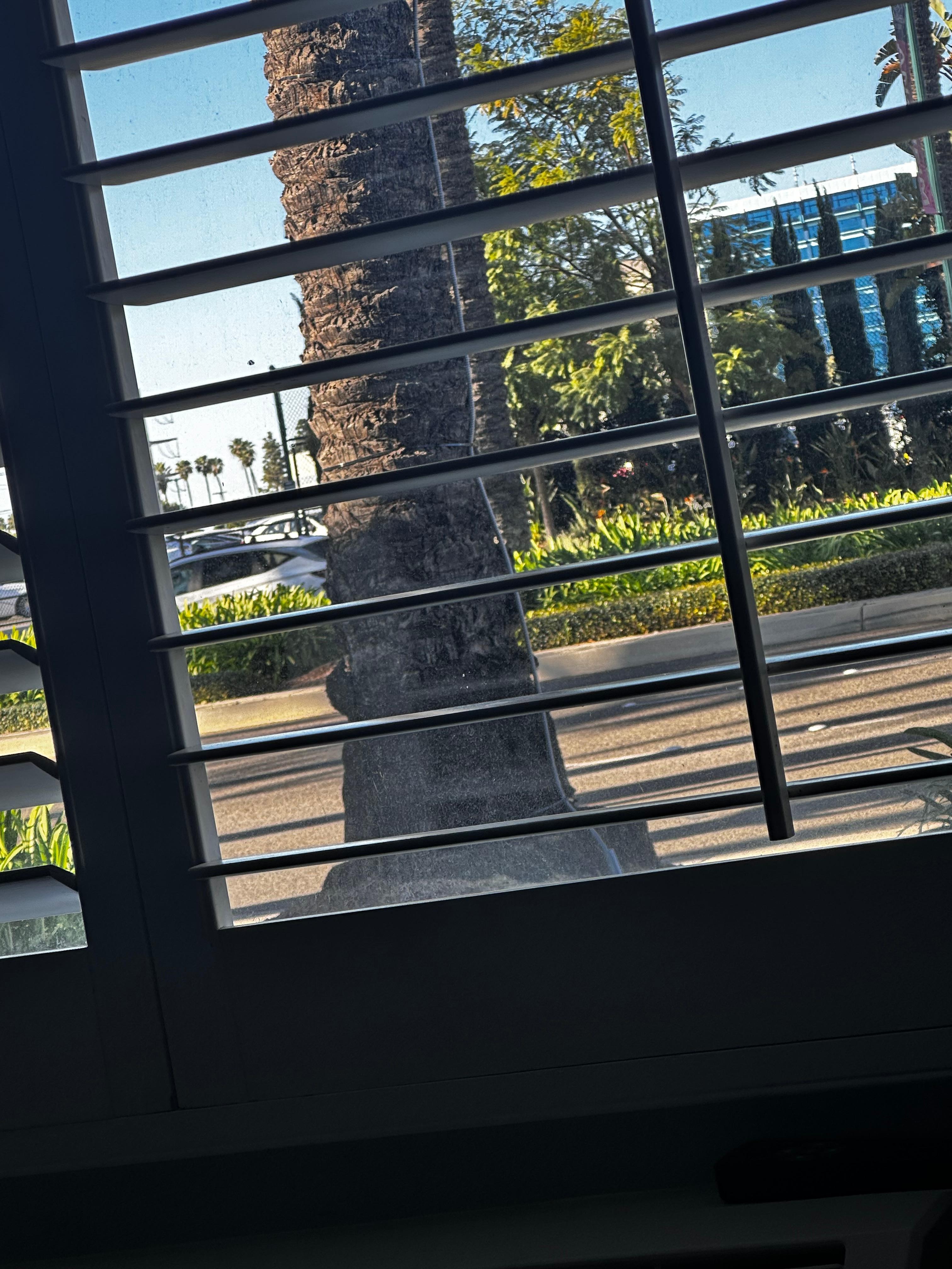 Right across the street from down town disney parking lot. and nice wood blinds.