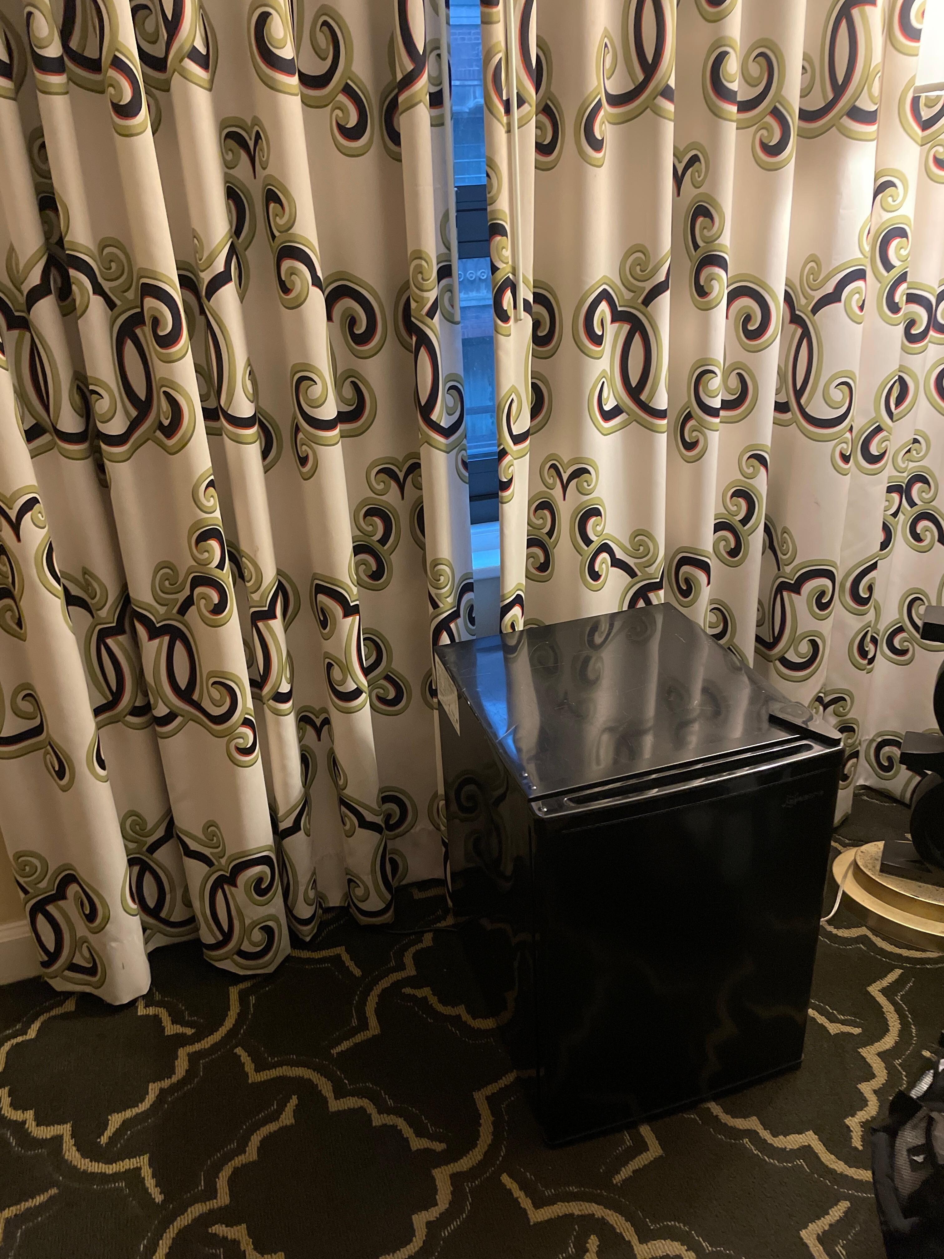 Mini fridge only provided in room. No microwave or coffee maker. 