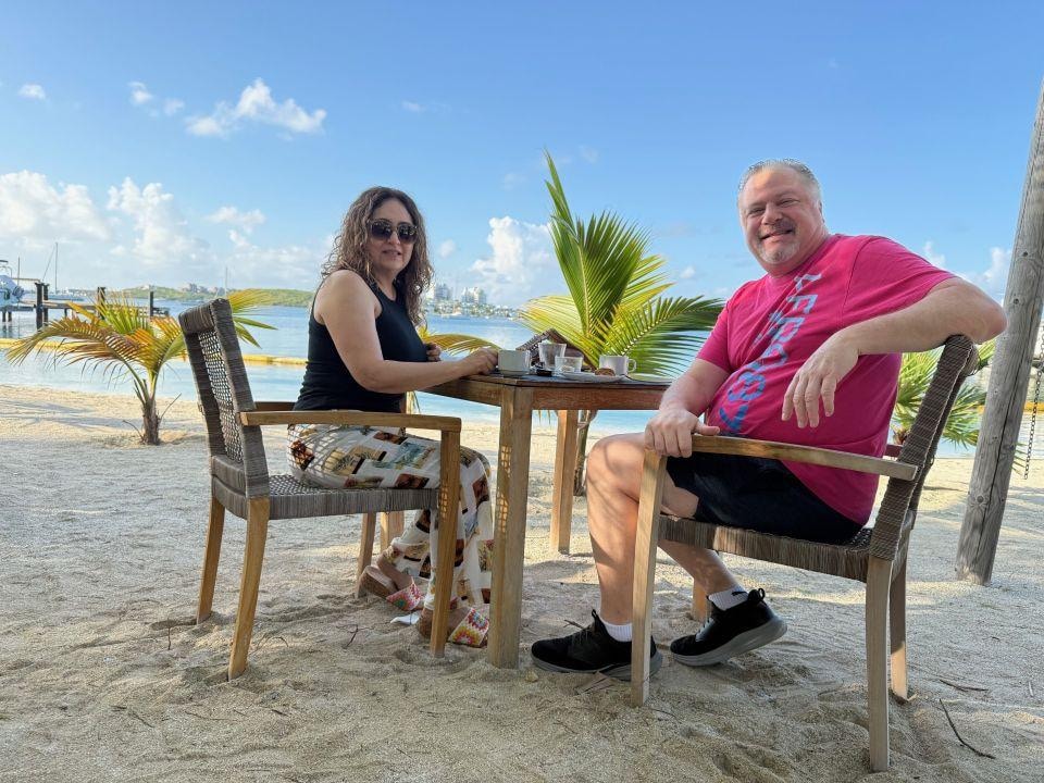 breakfast view from the beach