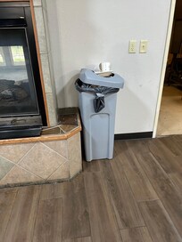 Trash in breakfast room