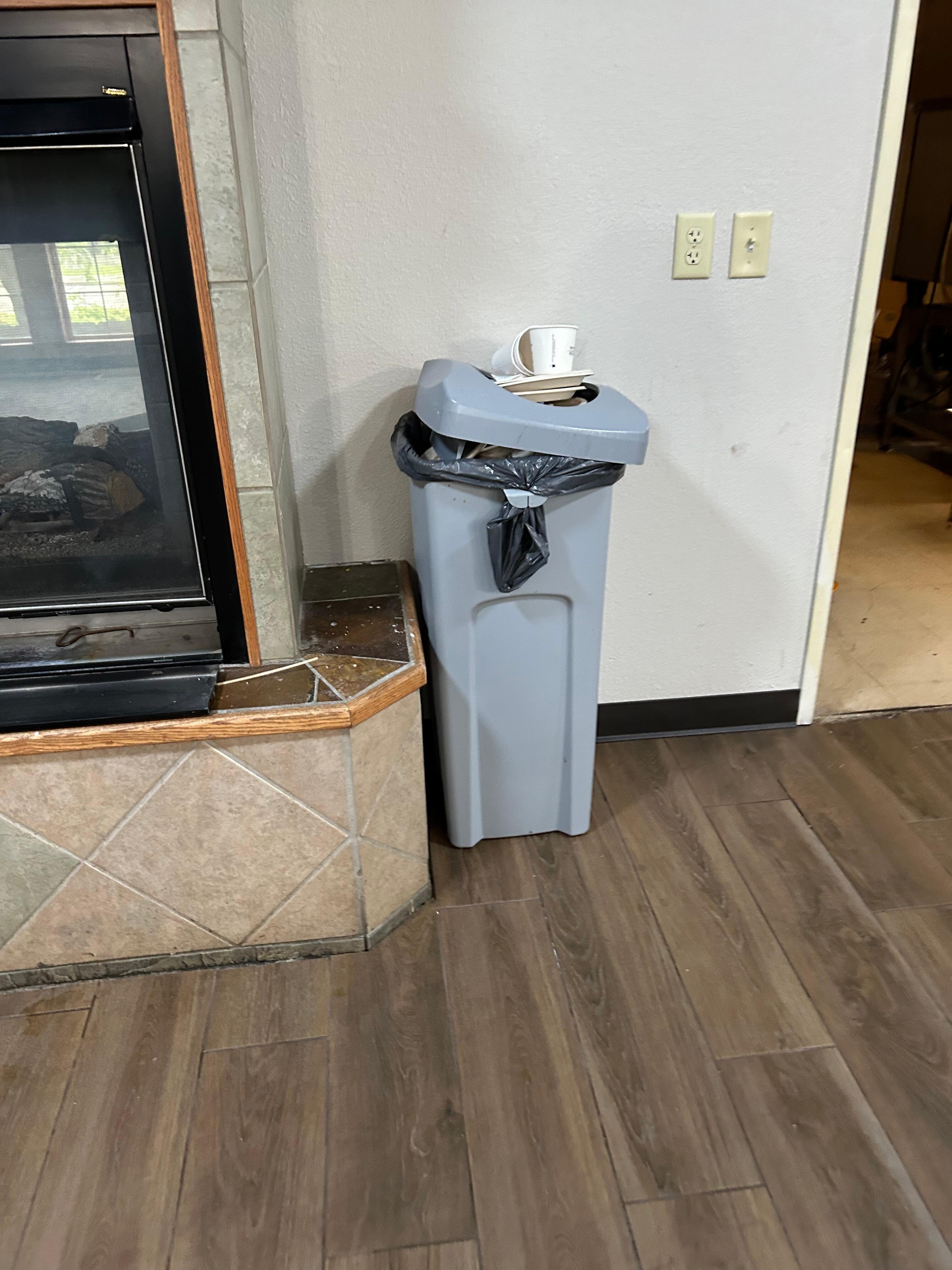 Trash in breakfast room