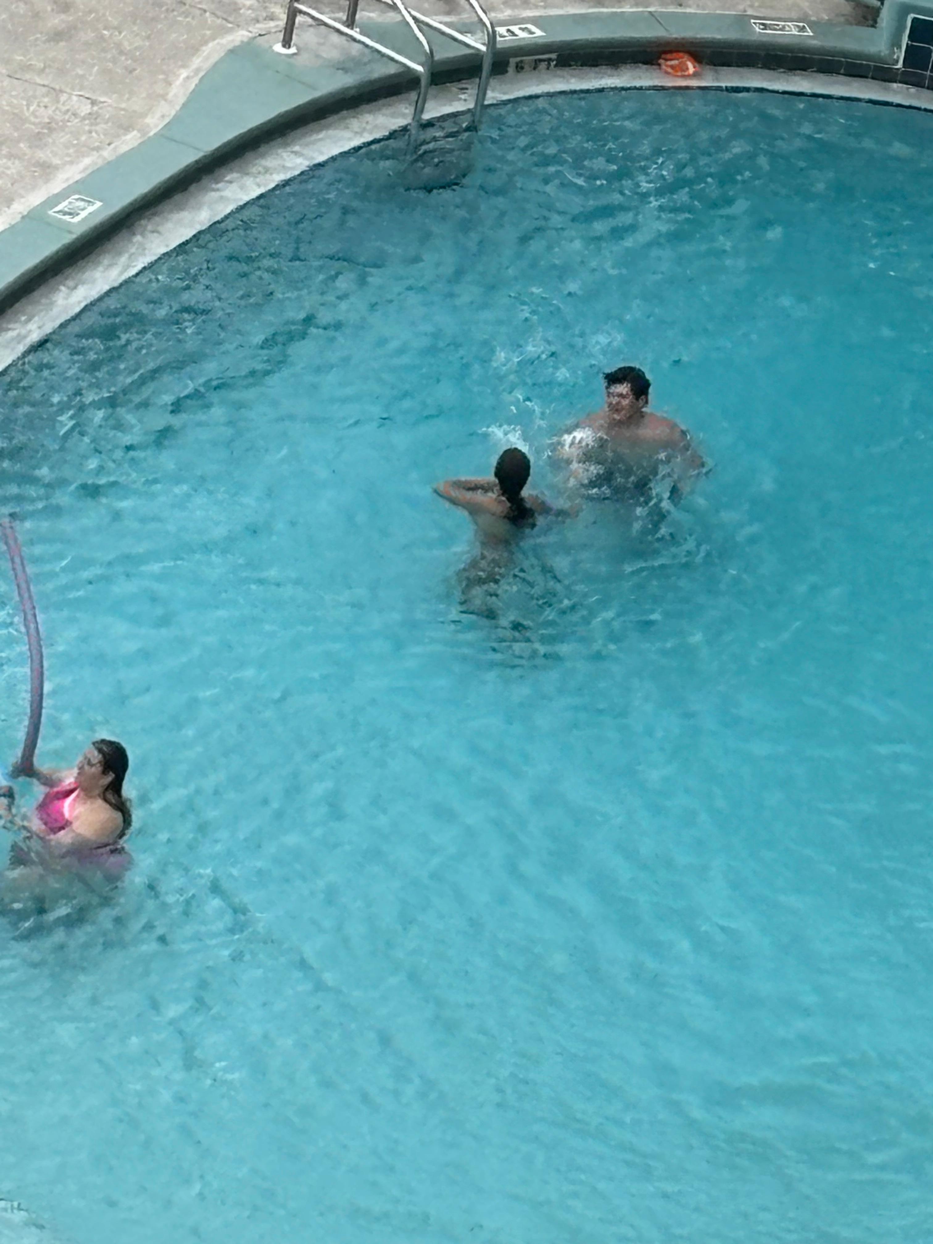 Fun in the hotel pool 