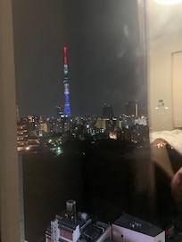 View in our room at night