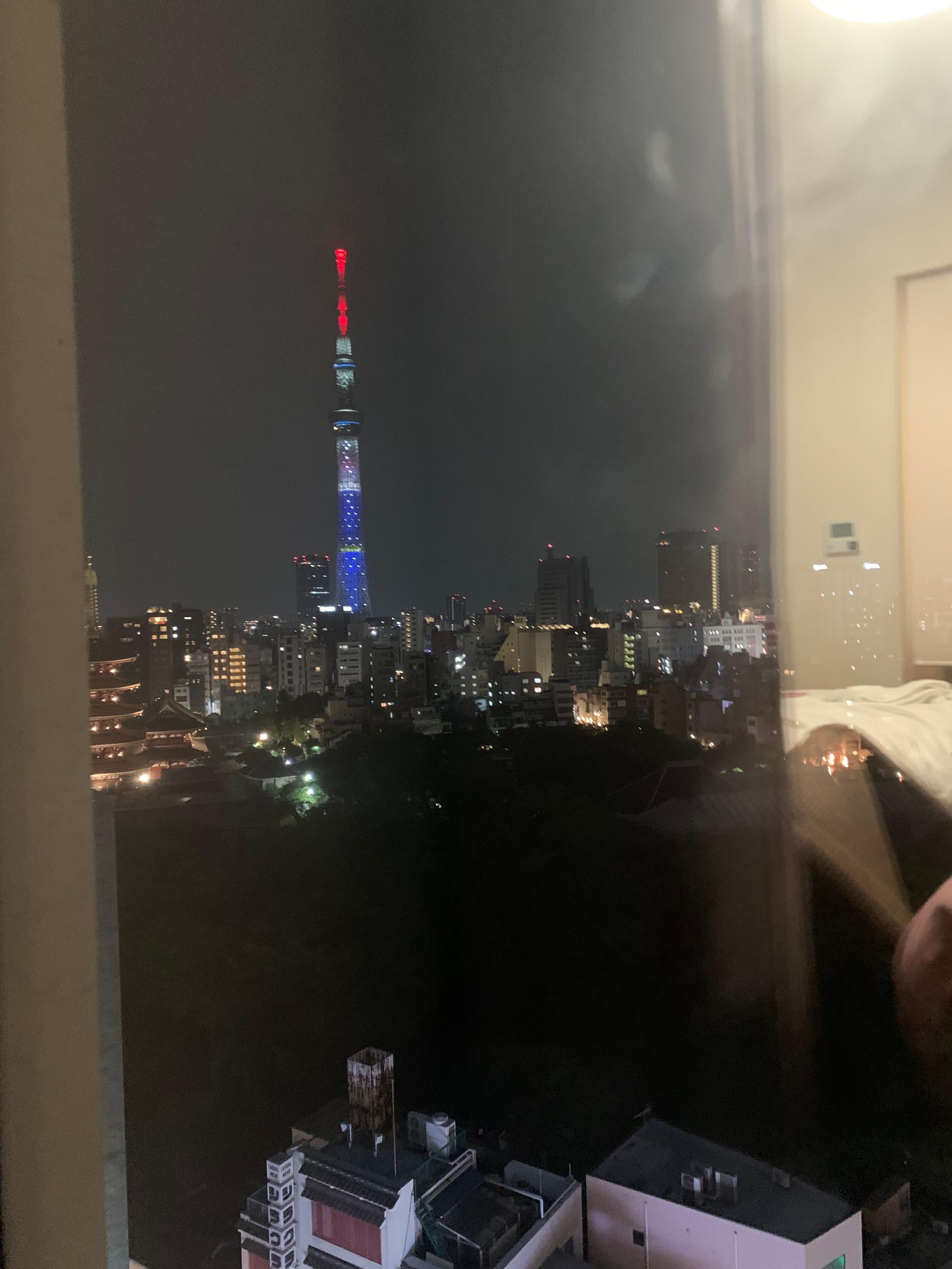 View in our room at night