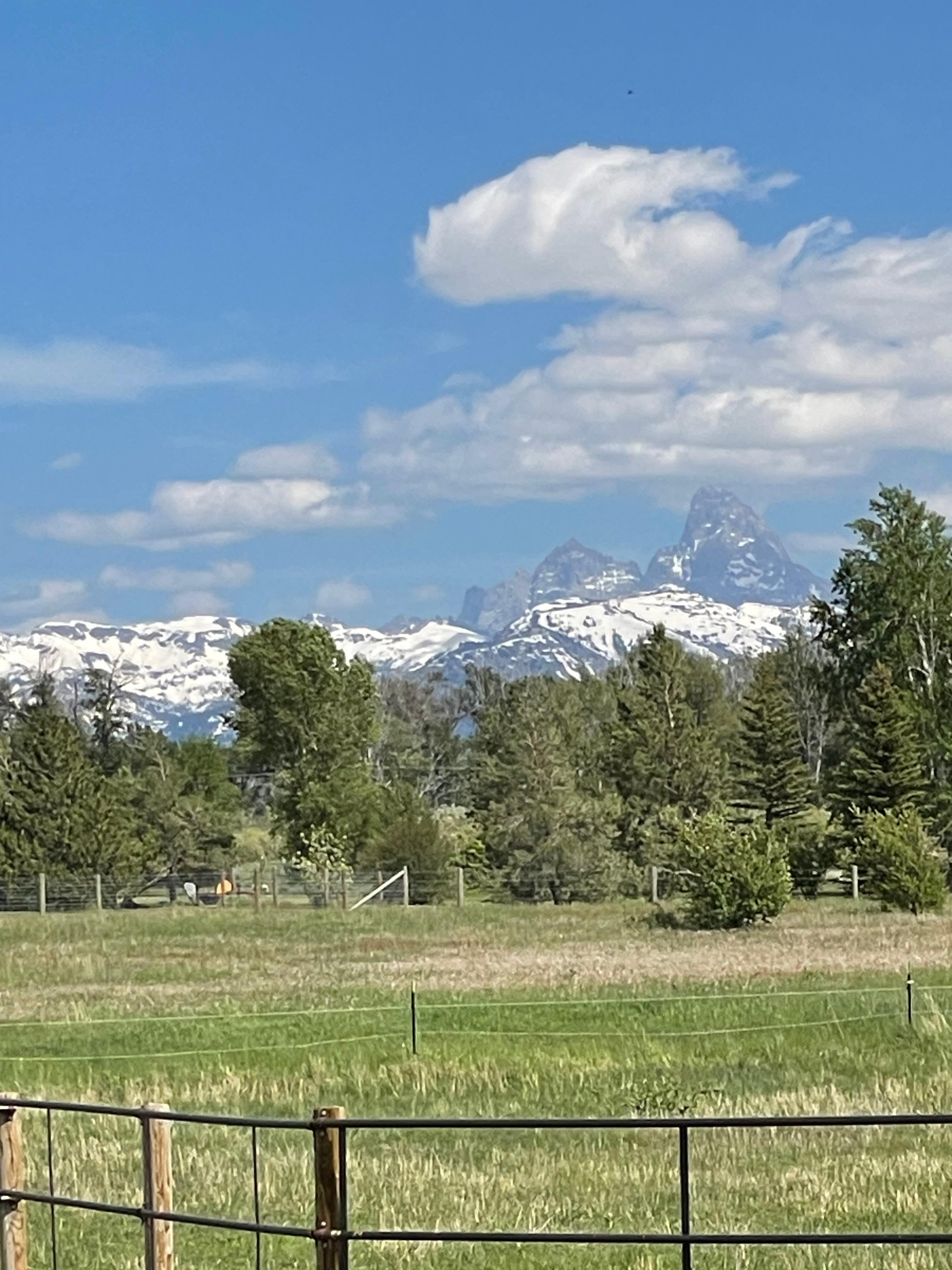 Close up of the west side of the Tetons.