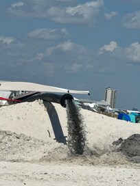 The sediment from the dredging