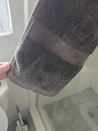 Towels stained and in poor condition