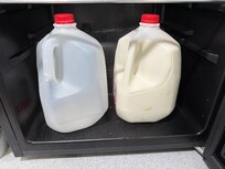 Milk had sticky stuff on it