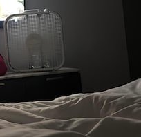 This is the only fan they provided us with due to the air conditioning breaking down in our room.