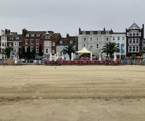 View of hotel from beach