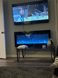 The fireplace made it real comfy and very relaxing.