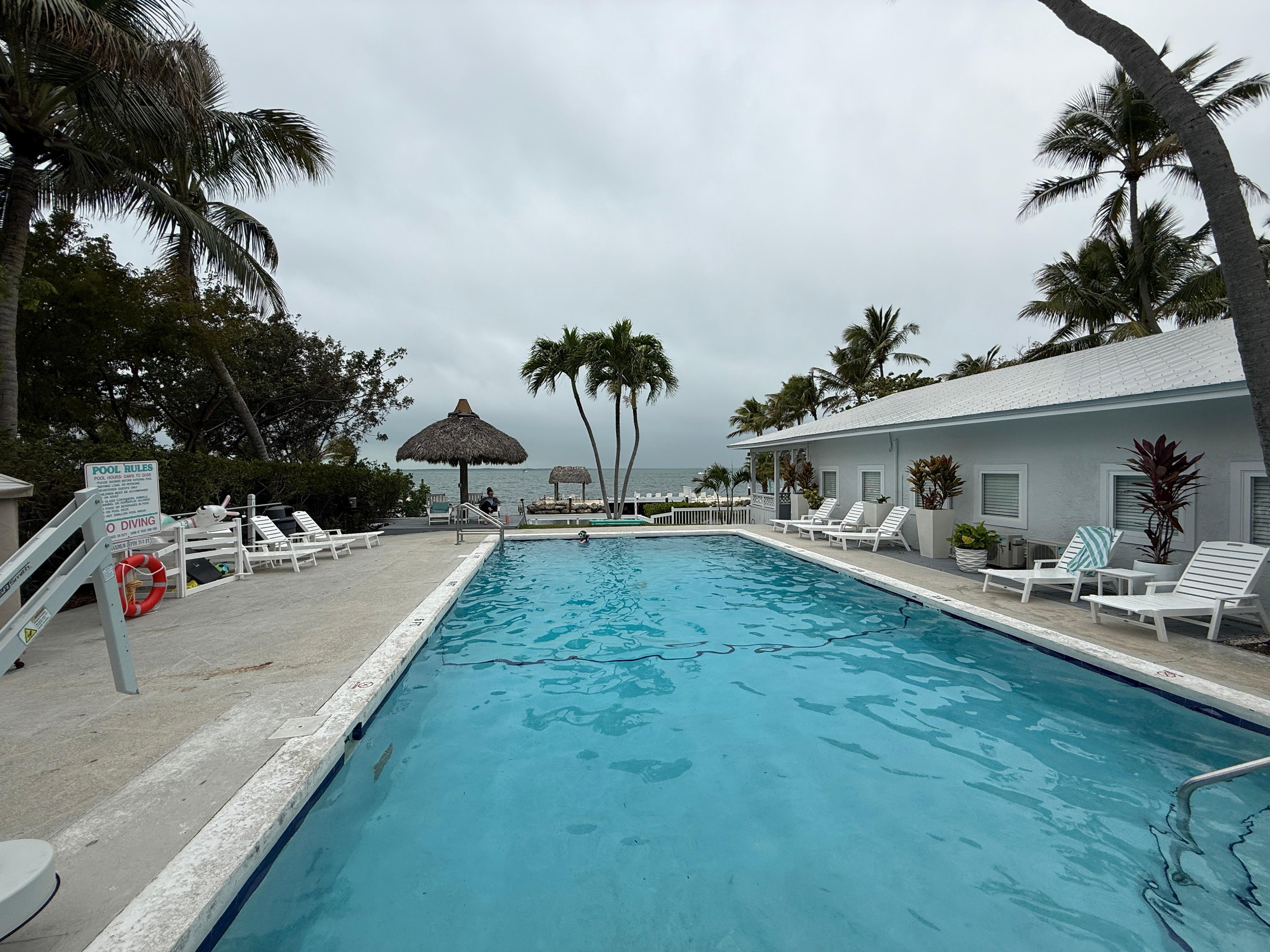 Heated pool with an ocean view