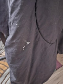 Unknown white stain #2 on the comforter. Host said it was clean when I asked for a cover.
