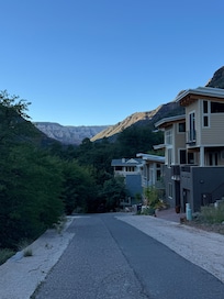 Neighborhood with many new houses. Steep streets make for a great workout!