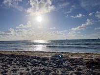 The beach is literally steps away