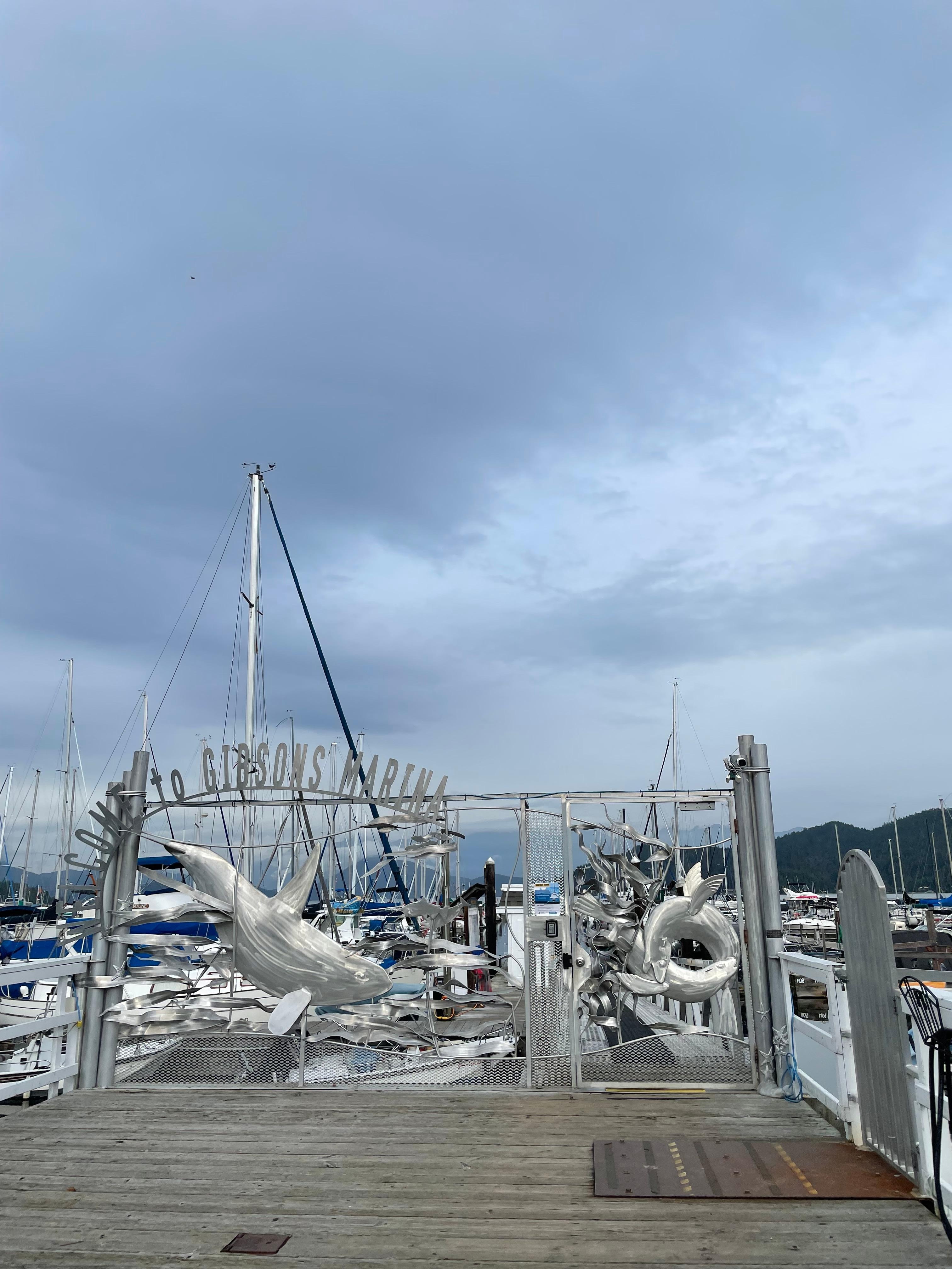 Located across from the marina