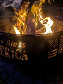 S'mores around the evening camp fire