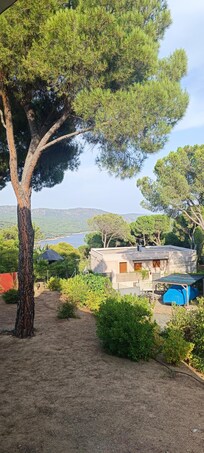 Vue terrasse maison devant