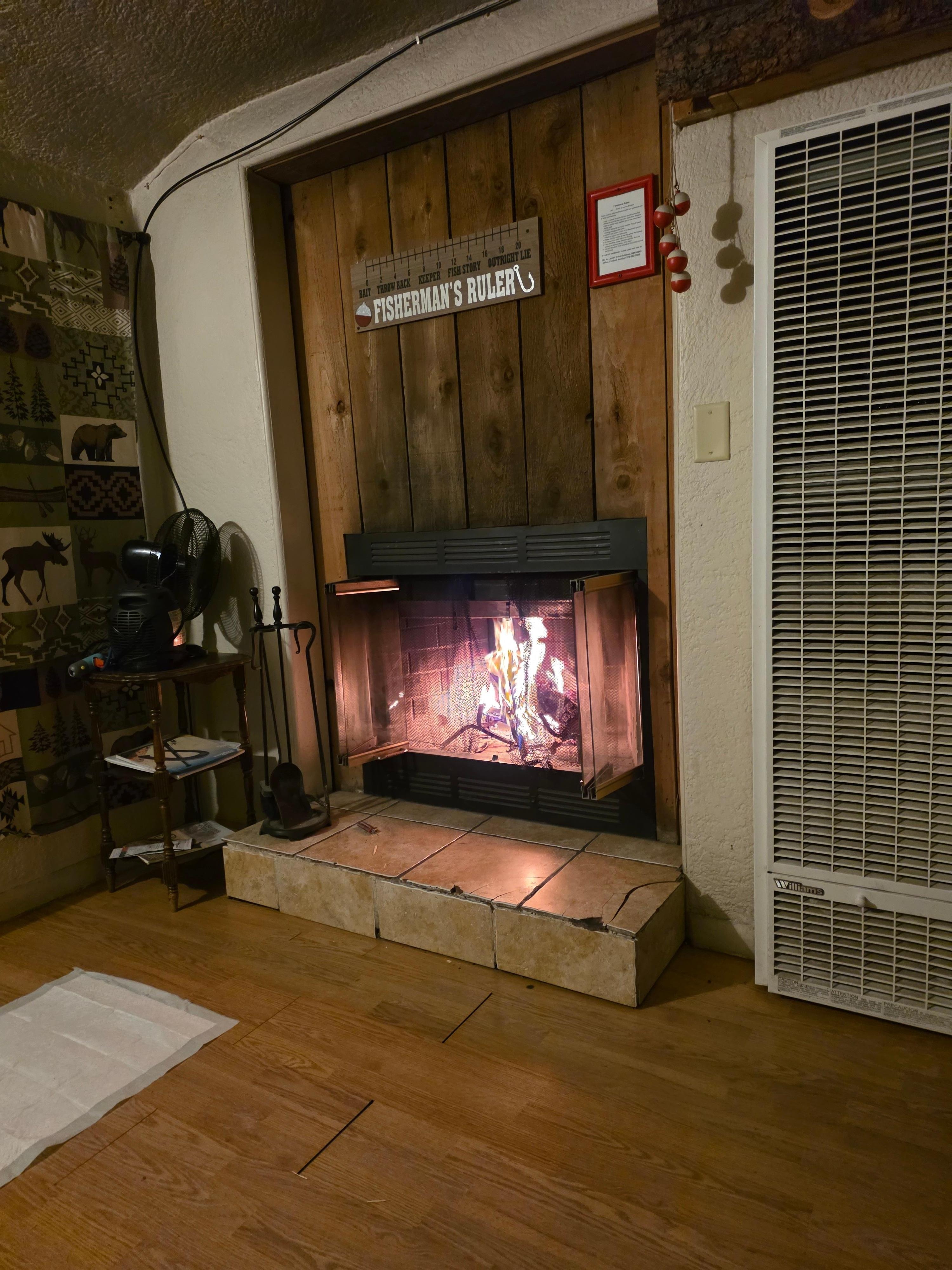 Great fireplace in room!