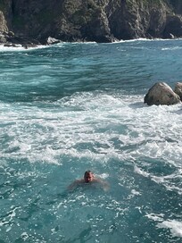 Swimming hole at the beach