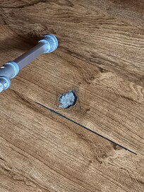 Hole in floor