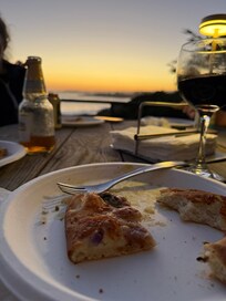 Dinner on the patio most nights