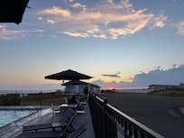 Sunset by the pool.