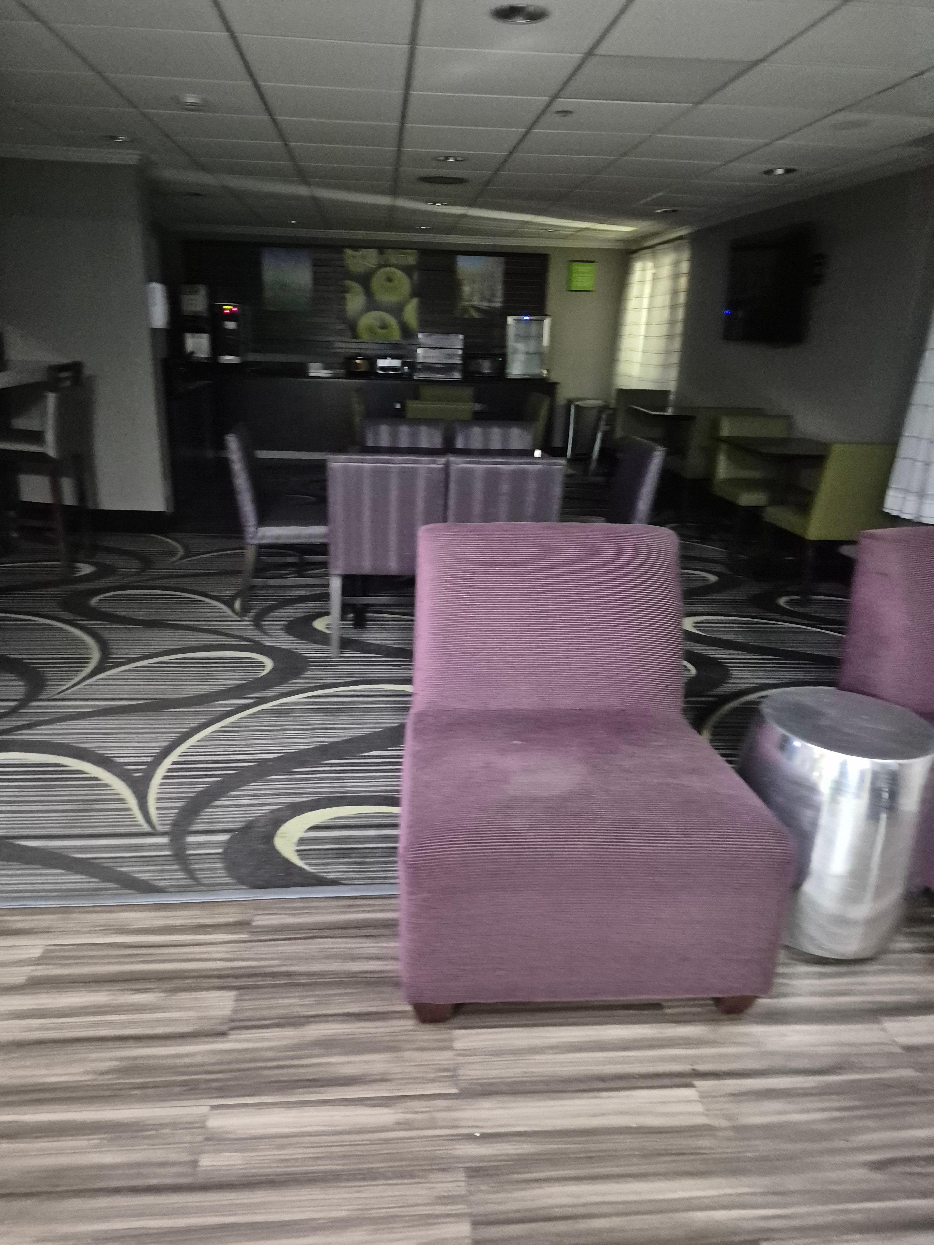 Lobby furniture worn