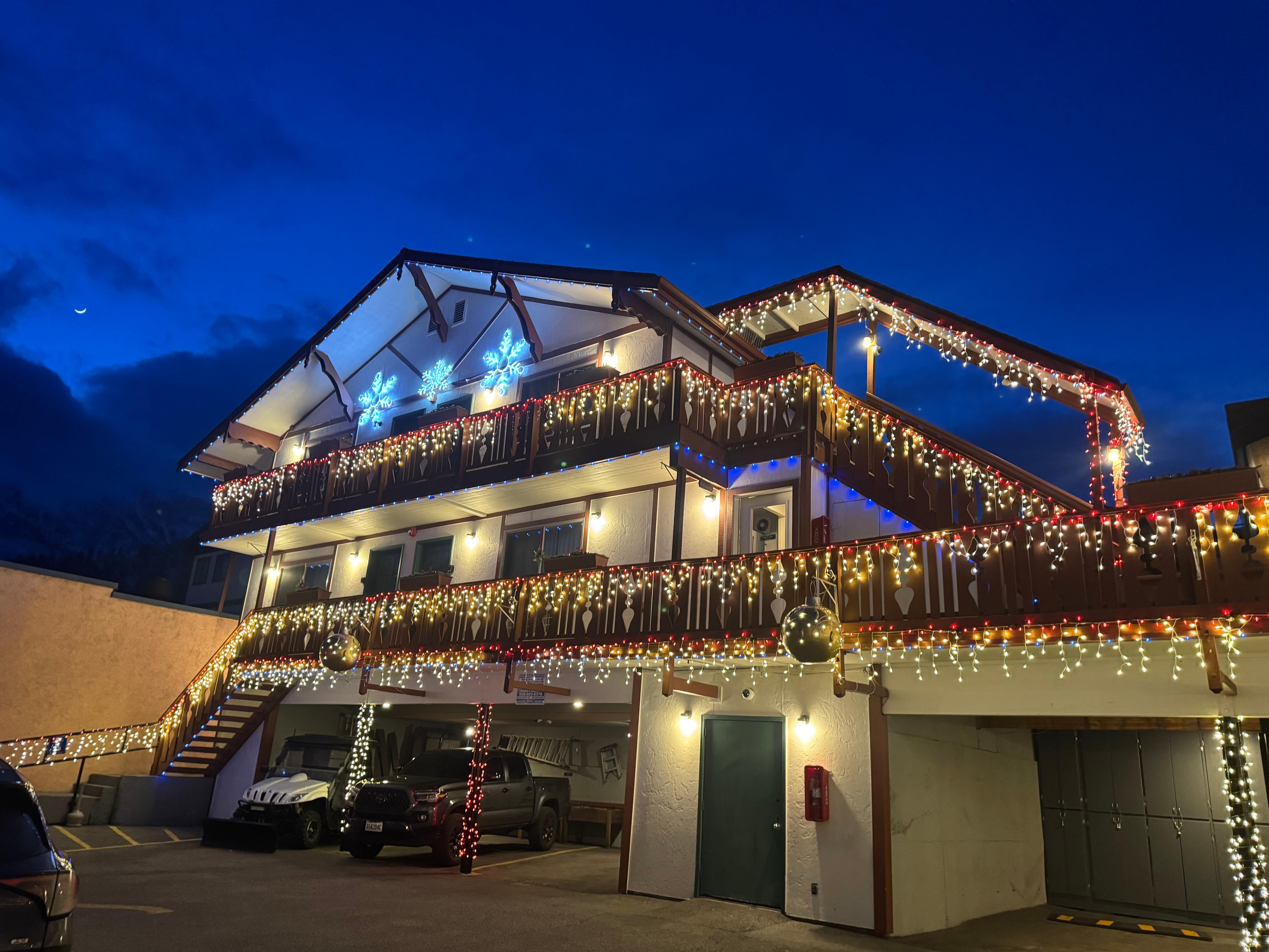The Obertal Inn was so inviting all lit up!!!