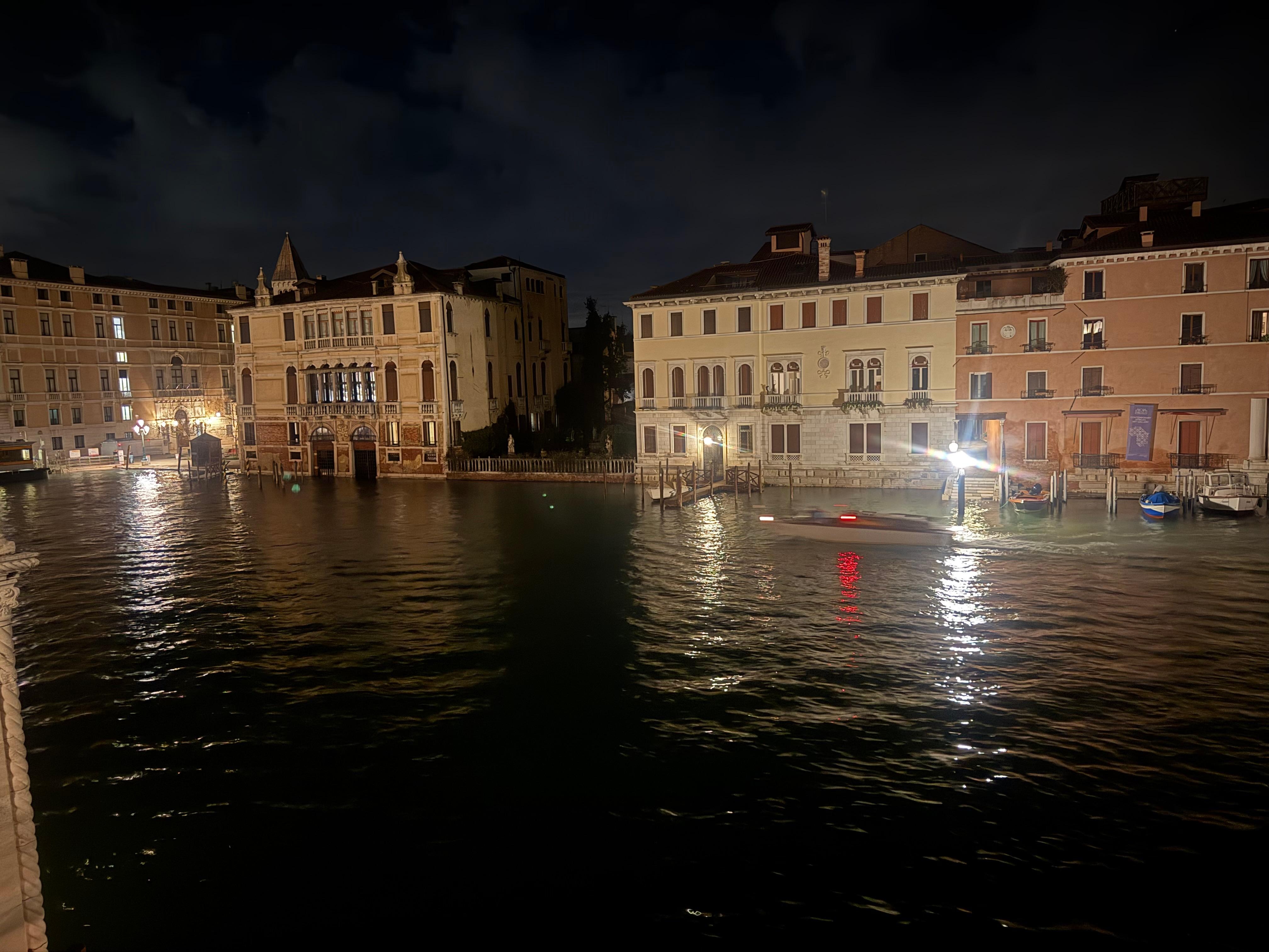 Up the canal at night