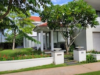 front of villa