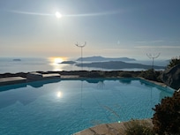 Another view from pool at Dome House