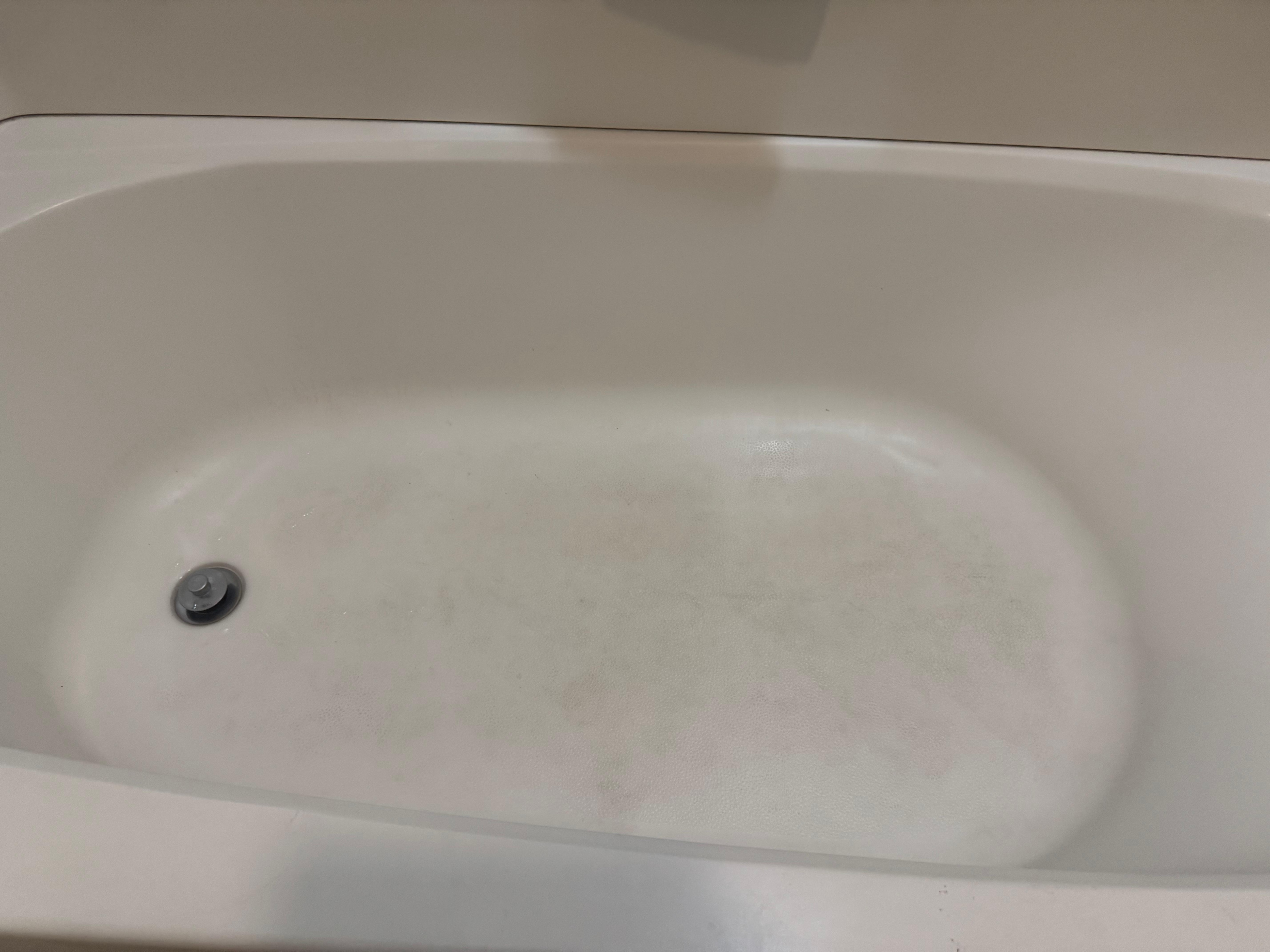 Tub and showers were stained/discolored.