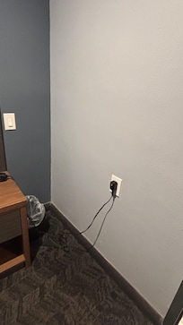 Outlet but no counter or mirror