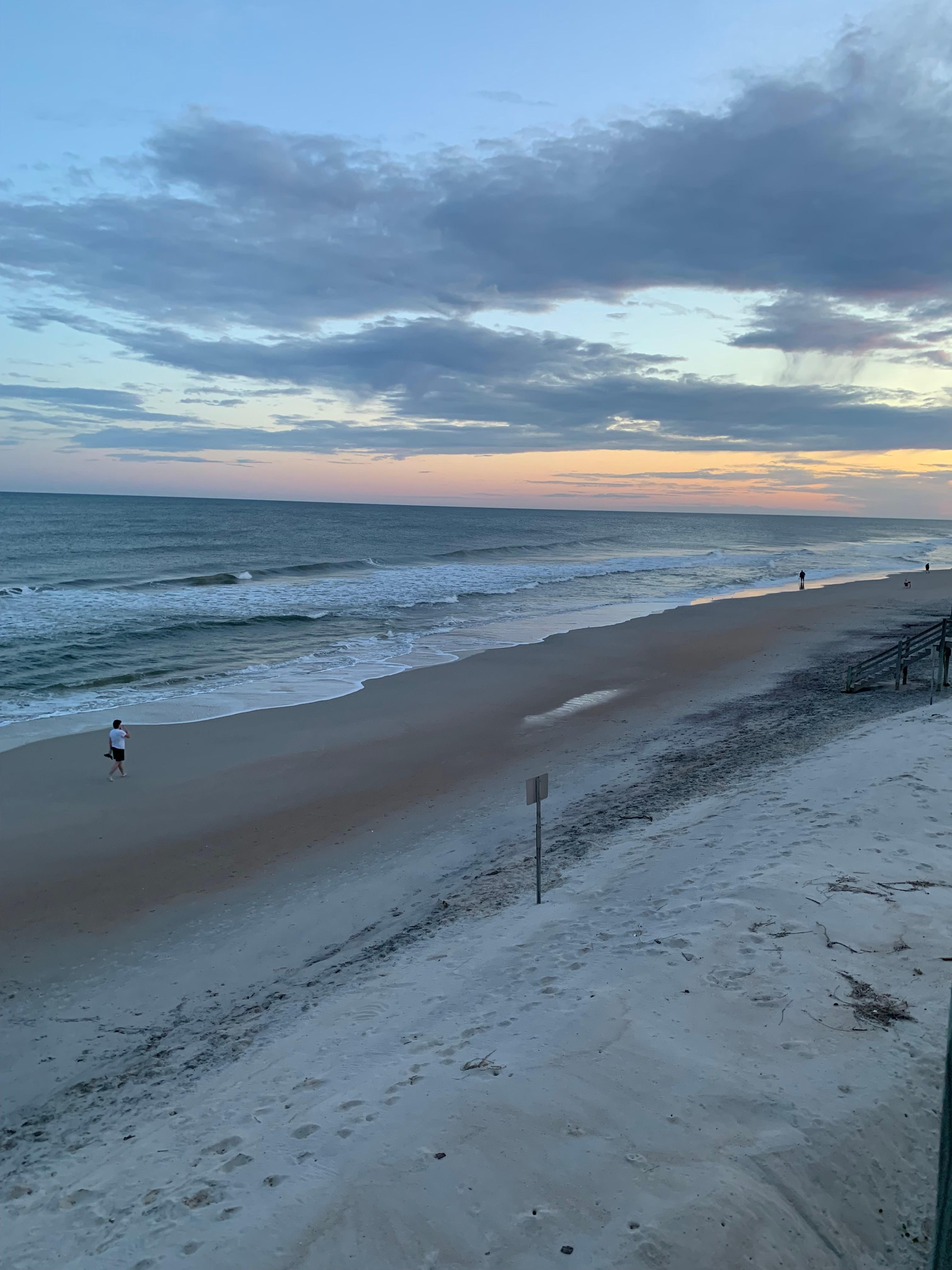 Sunset view from balcony. 